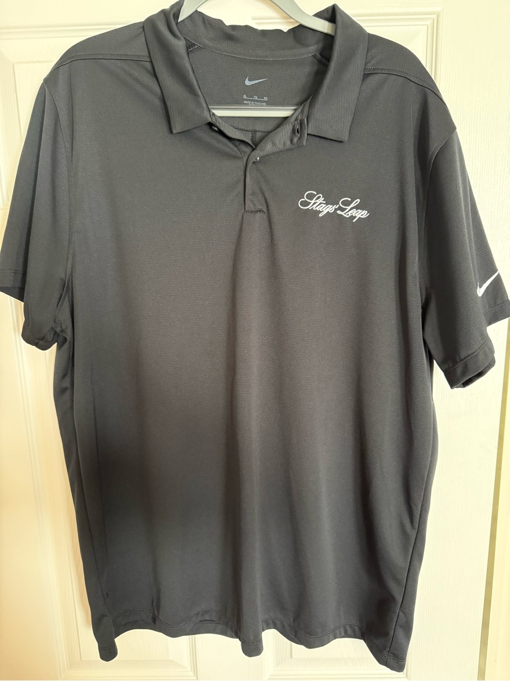 Nike Men’s Black Polo with Stags Leap Embroidered logo